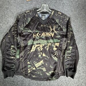 HK Army Youth HSTL Paintball Jersey Green Black Camo Long Sleeve Padded Shirt